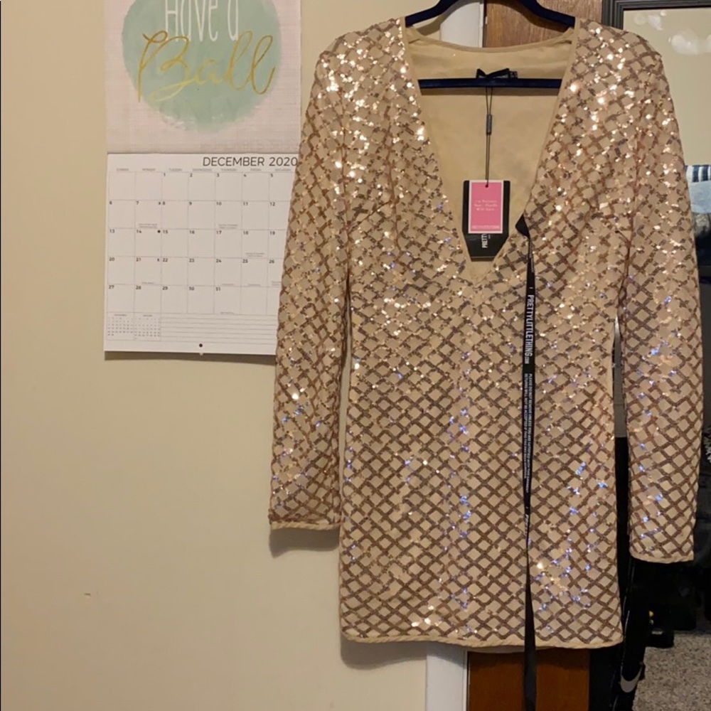 Women Nude Sparkle Dress